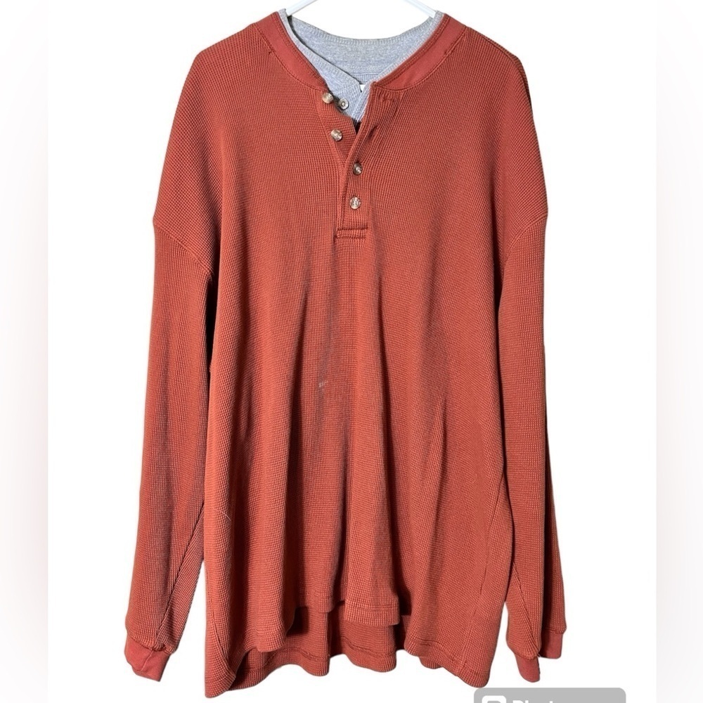 Men’s Wolverine 1/4 Button Thermal Henley Cotton Size XL Rugged Outdoor Casual
